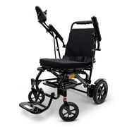 ComfyGo G5 foldable electric wheelchair, black, front three-quarter view