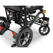 Close-up of the ComfyGo G5 Pro frame, rear wheel and front caster