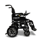 ComfyGo X-6 electric wheelchair, black frame, side view