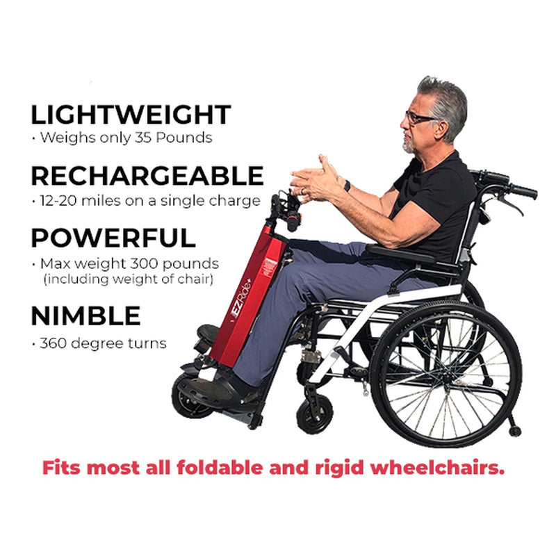 EZRide+ Power Assist Attachment | Manual Wheelchair Conversion