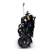 ComfyGo G5 Pro electric wheelchair folded, side view with the handle raised