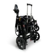 ComfyGo G5 electric wheelchair folded with the pull handle raised, front view