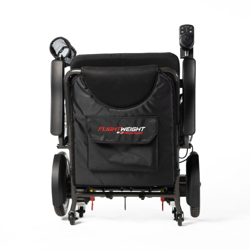 Travel Buggy DASH 3 electric wheelchair folded, back view