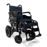 ComfyGo X-6 electric wheelchair, blue frame, front three-quarter view