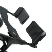 Travel Buggy Aerolux 2C folding power chair, footrest close-up
