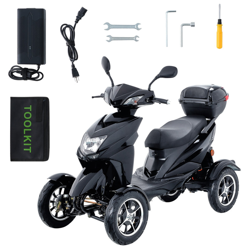 Uimoso Heavy Duty 4-Wheel Mobility Scooters 40Miles 3-Speed 500W 450Lbs Capacity