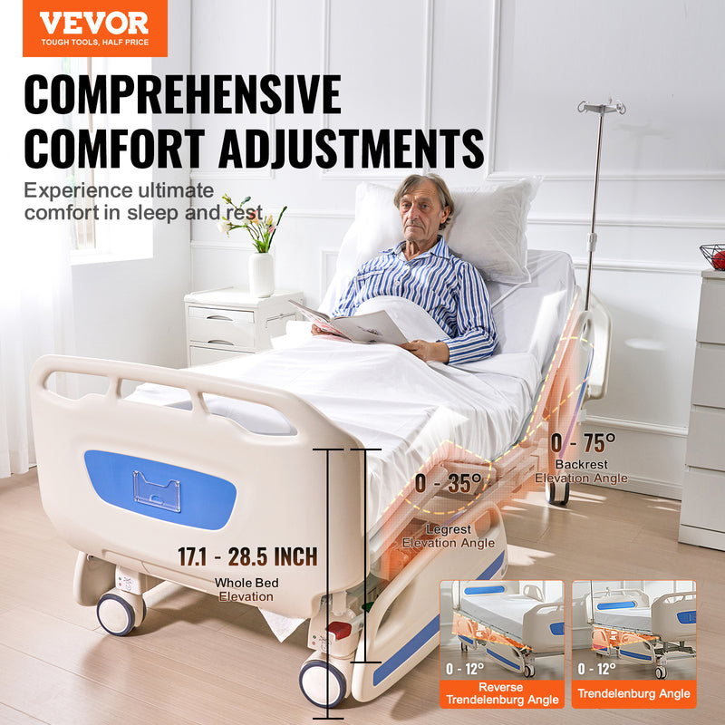 Uimoso Premium Function Full Electric Hospital Bed ICU Medical Bed 440/550 Loads