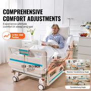 Premium 5 Function Full Electric Hospital Bed with Cardiac Position 550LBS