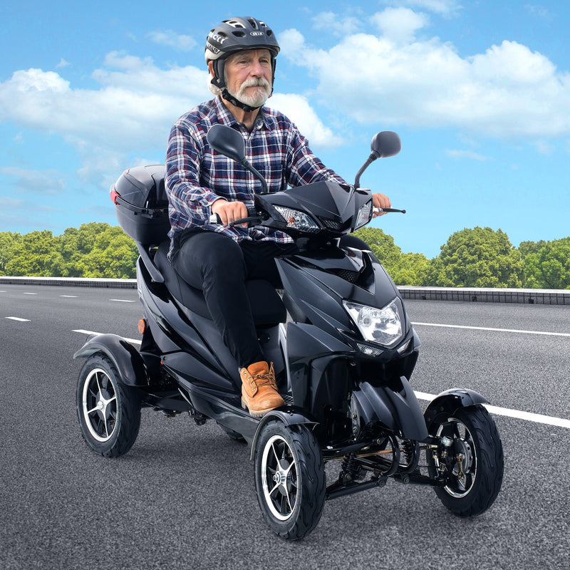 Uimoso Heavy Duty 4-Wheel Mobility Scooters 40Miles 3-Speed 500W 450Lbs Capacity