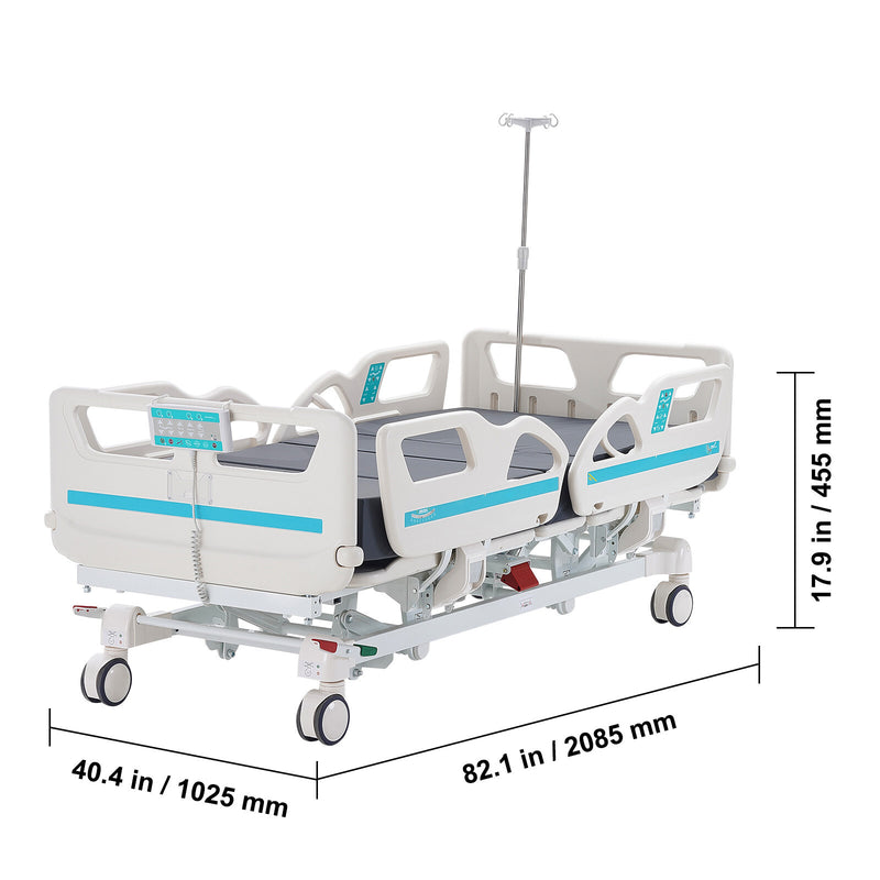 Premium 5 Function Full Electric Hospital Bed with Cardiac Position 550LBS