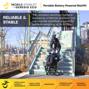 Genesis ECO mobile stairlift on straight stairs