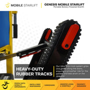 Genesis mobile stairlift folded for transport