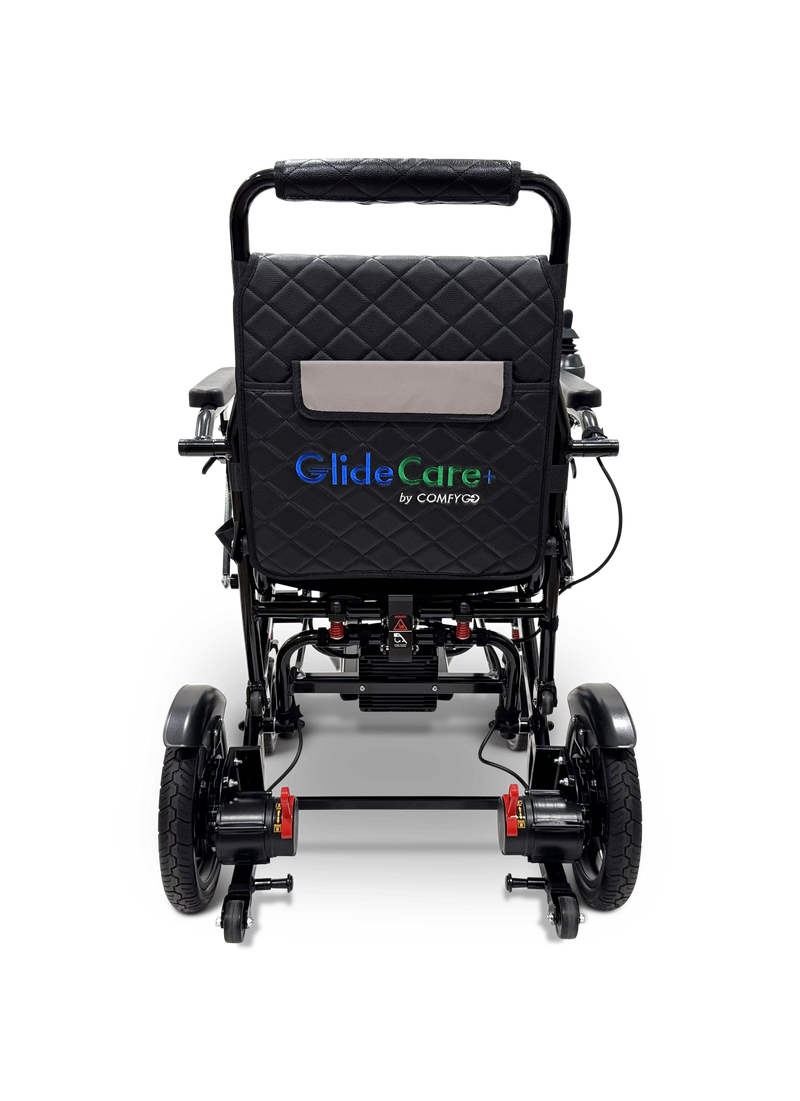 ComfyGo G5 Pro foldable electric wheelchair, rear view