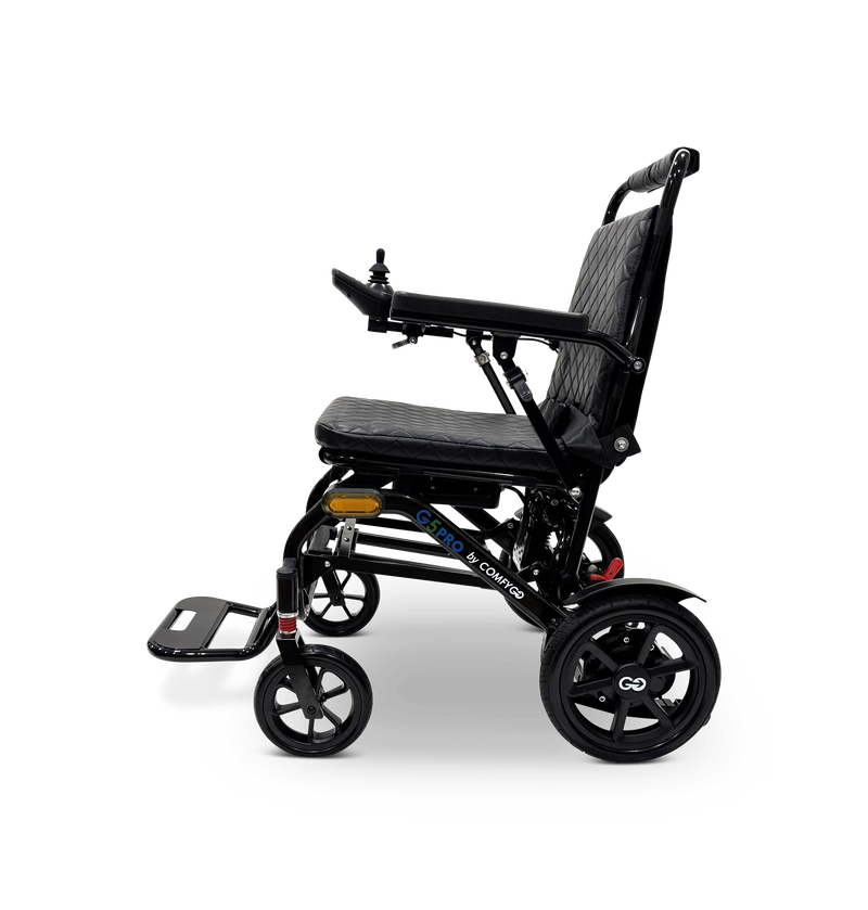 ComfyGo G5 Pro foldable electric wheelchair, side view