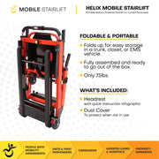 Helix mobile stairlift on curved stairs