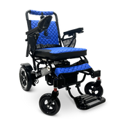 MAJESTIC IQ-7000 Classic electric wheelchair, black frame, blue cushion and backrest