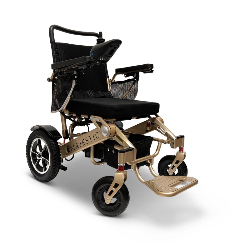 MAJESTIC IQ-7000 Classic electric wheelchair, bronze frame, black cushion and backrest