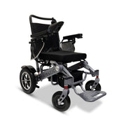 MAJESTIC IQ-7000 Classic electric wheelchair, silver frame, black cushion and backrest