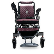 MAJESTIC IQ-7000 Classic electric wheelchair, silver frame, purple cushion and backrest