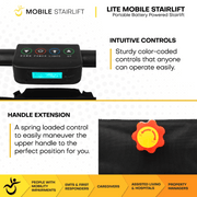 LITE mobile stairlift on straight stairs
