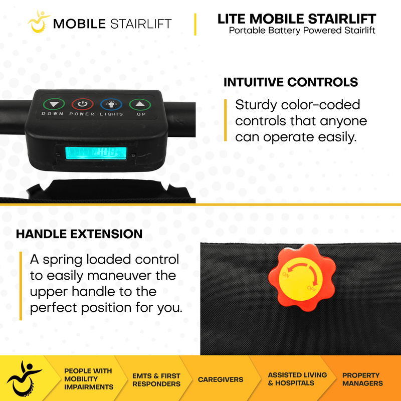 LITE mobile stairlift on straight stairs