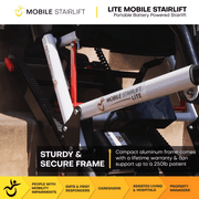 LITE mobile stairlift folded for transport