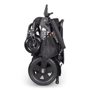 MAJESTIC 440 HD PLUS electric wheelchair, black, folded compactly for storage and transport