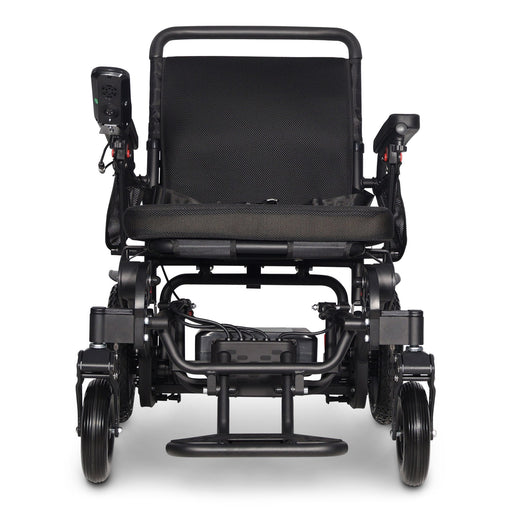 MAJESTIC 440 HD PLUS folding electric wheelchair, black, straight-on front view