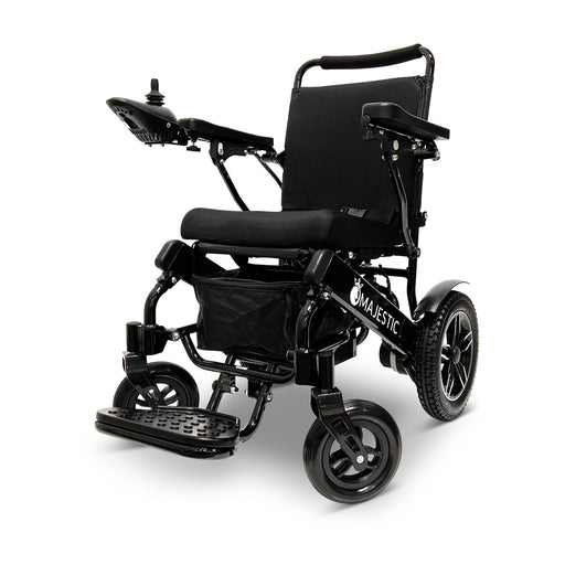 MAJESTIC IQ-8000 electric wheelchair, black frame, black cushion and backrest