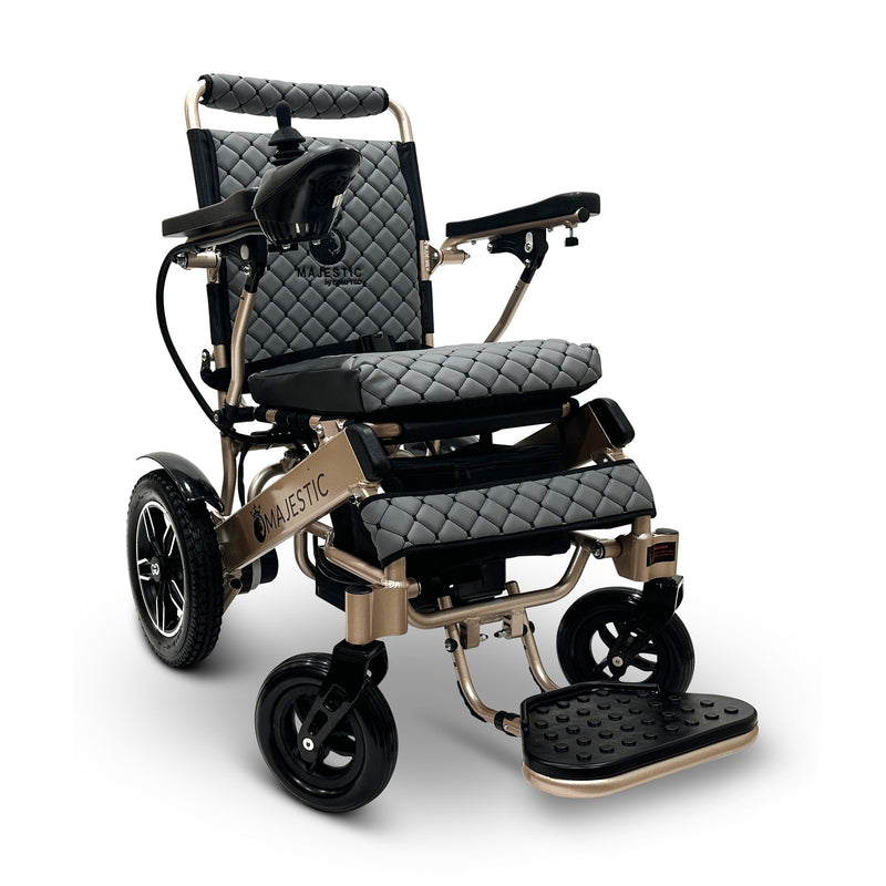 MAJESTIC IQ-8000 electric wheelchair, bronze frame, gray cushion and backrest