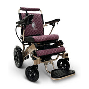 MAJESTIC IQ-8000 electric wheelchair, bronze frame, purple cushion and backrest