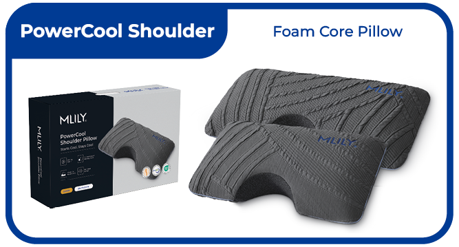PowerCool Memory Foam Pillow – Cooling Bamboo Charcoal Design