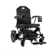 Travel Buggy City 2 Plus folding power chair, black, right-angle view