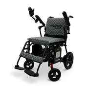 ComfyGO X-7 foldable electric wheelchair with armrests raised
