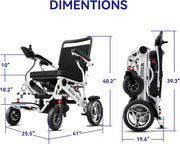 Lightweight Compact Folding Electric Motorized Wheelchair for Adults