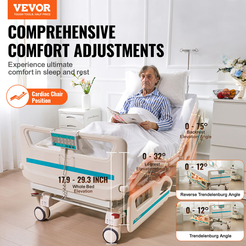 Uimoso Premium Function Full Electric Hospital Bed ICU Medical Bed 440/550 Loads