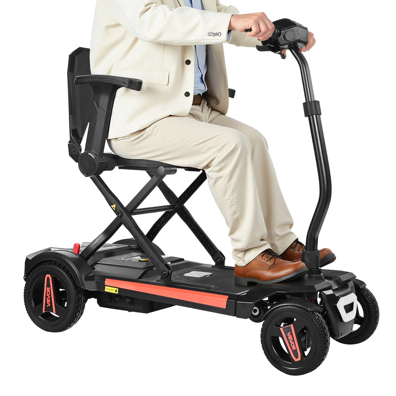 VEVOR 4-Wheel Electric Mobility Scooter Auto Folding Scooter with Remote Control