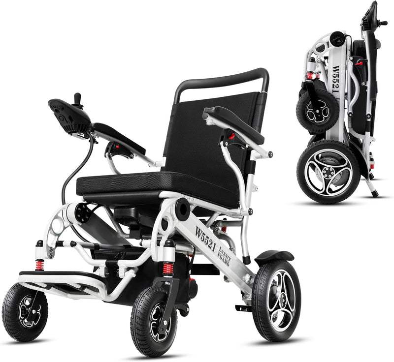 Lightweight Compact Folding Electric Motorized Wheelchair for Adults