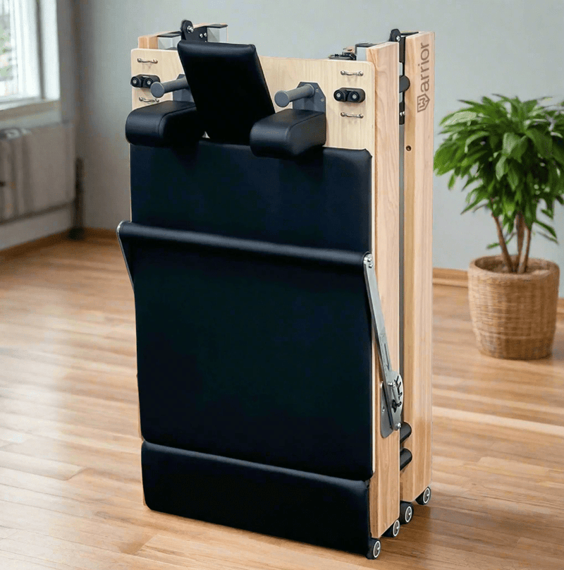 Folding Wooden Pilates Reformer – Professional Studio Design, Space-Saving Frame