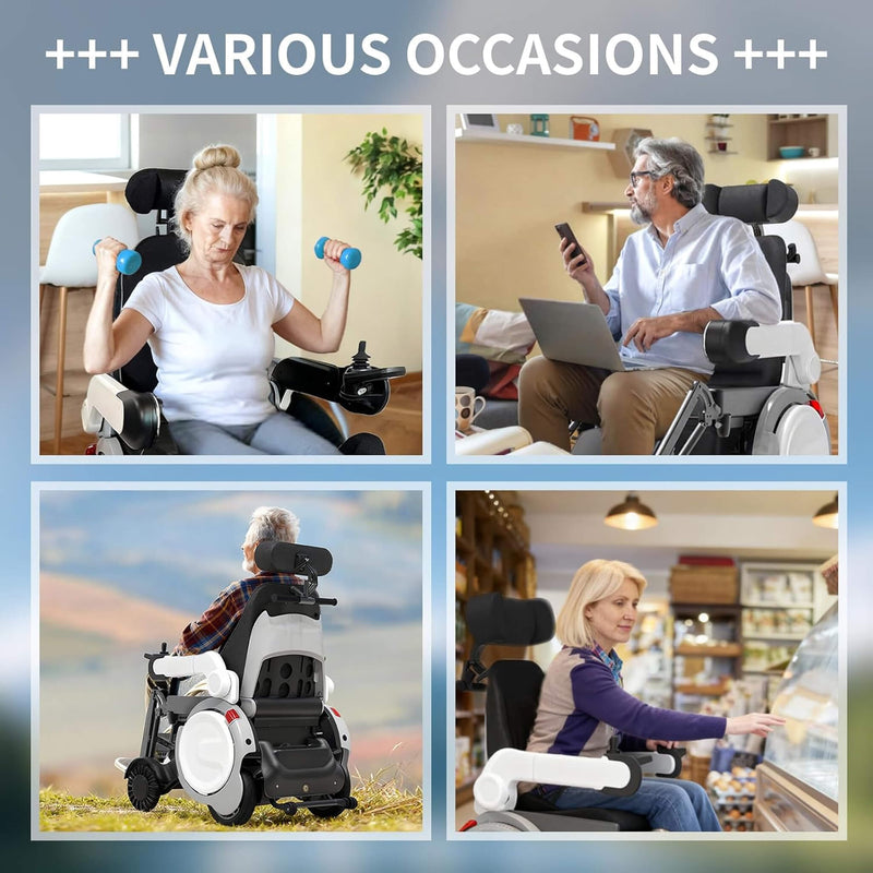 Motivo One-Touch Electric Folding Wheelchair – Zero Gravity Recline, Compact Fold (SAK20968)