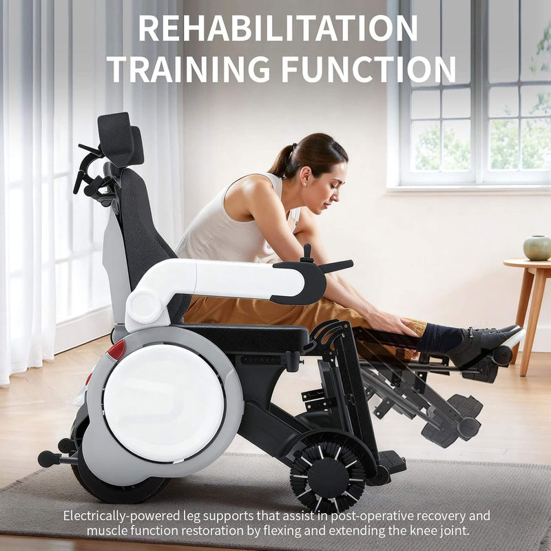 Motivo One-Touch Electric Folding Wheelchair – Zero Gravity Recline, Compact Fold (SAK20968)