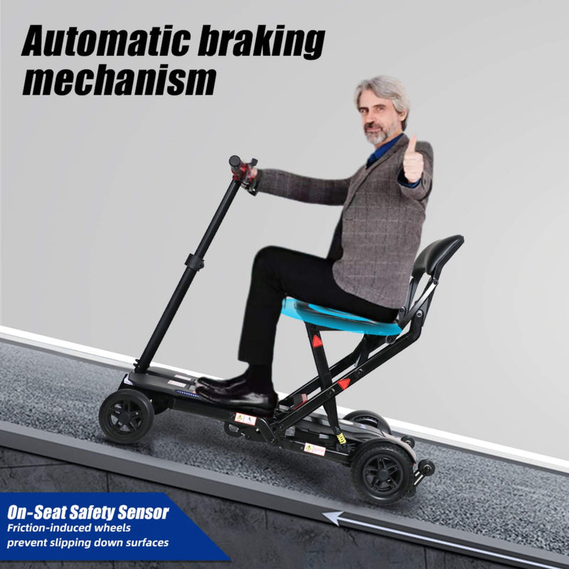 Ultra Lightweight 4-Wheel Folding Mobility Scooter – Remote Control, Compact Travel Design (SAK58976)
